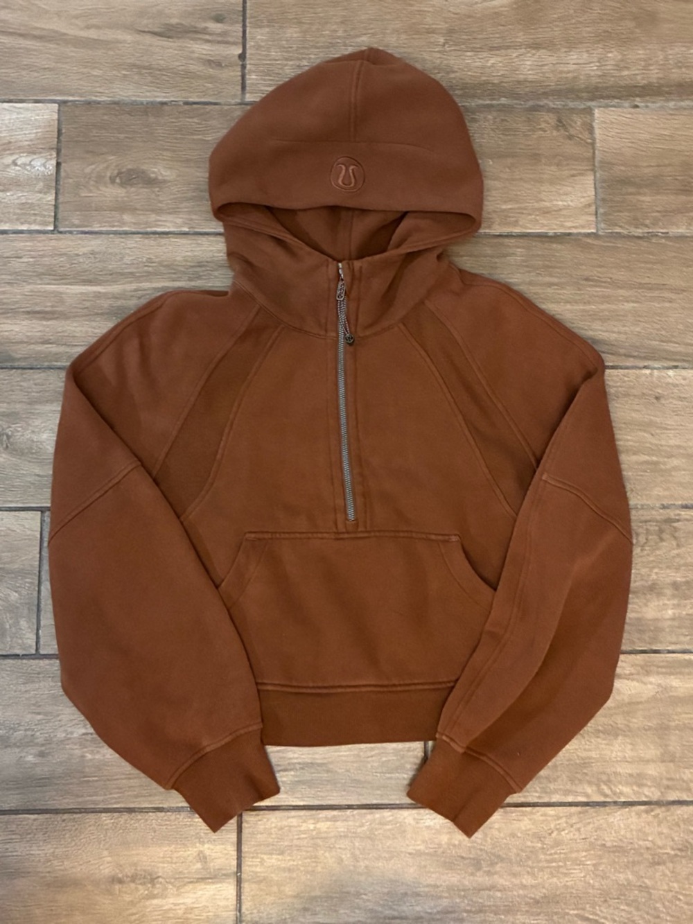 Lululemon Scuba Oversized Half Zip Hoodie Roasted Brown